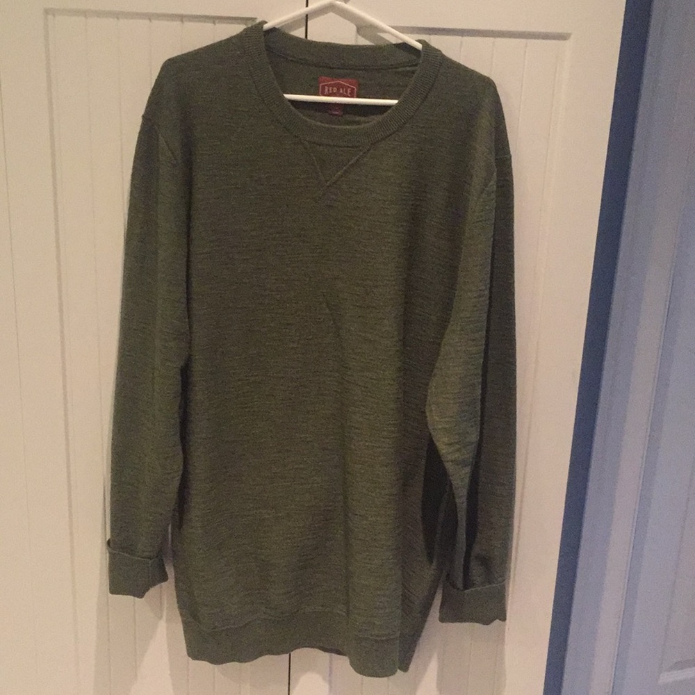 Red Ale Riverside Crewneck Sweater Olive XXL